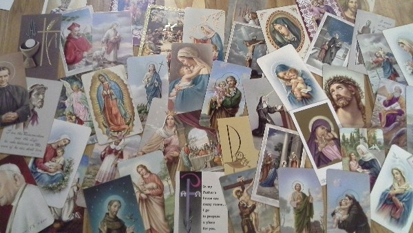 Assortment of Vintage Holy Cards set of 25